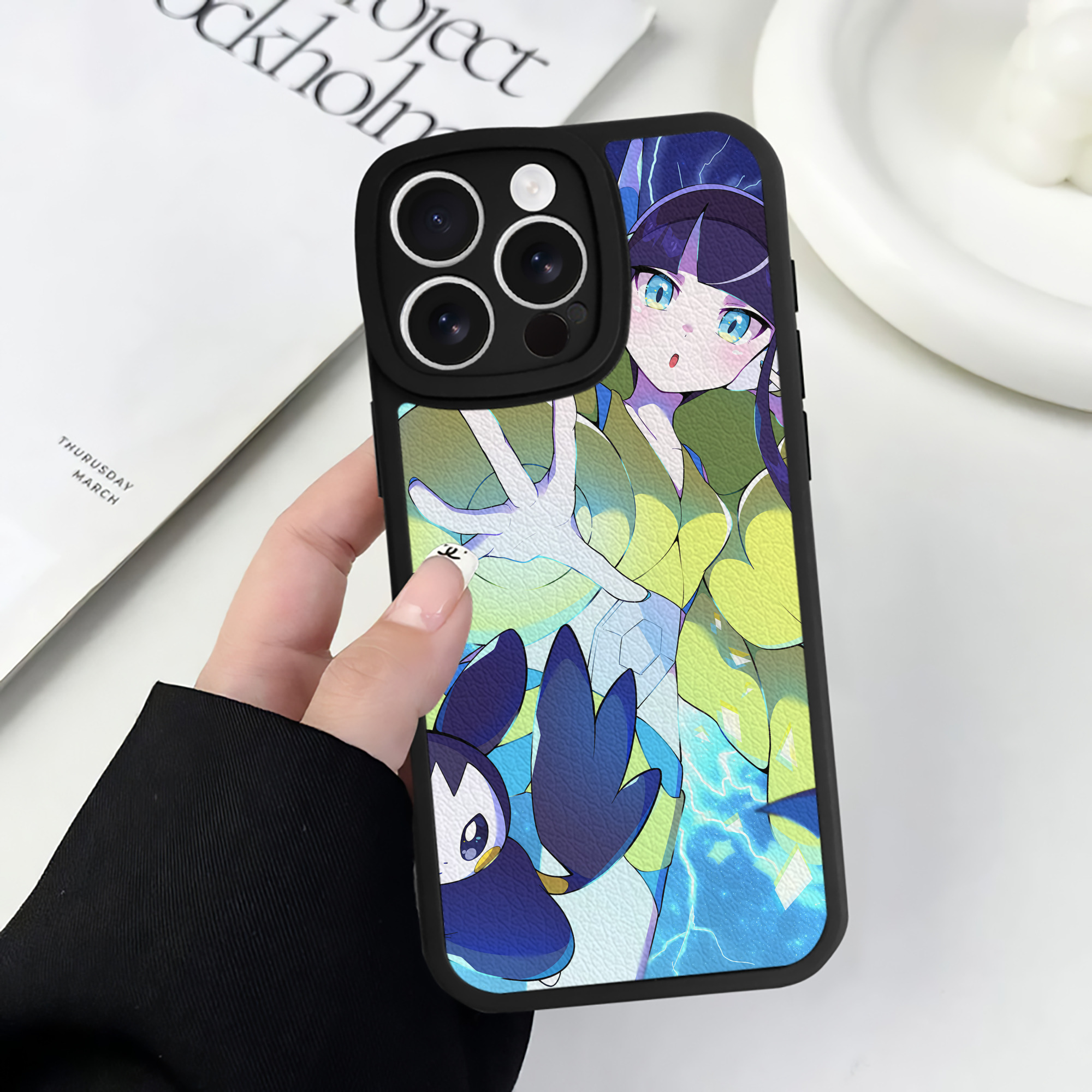（画像用） ポケットモンスター Pokémon 【iPhone 16シリーズ対応】シリコンスマホケース（レザー調） 材質：シリコン